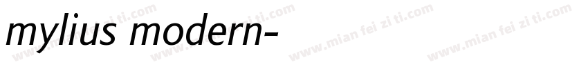 mylius modern字体转换